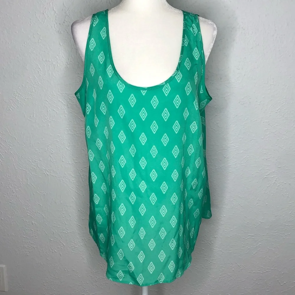 Mint Green Patterned Tank Top - Picture 7 of 15